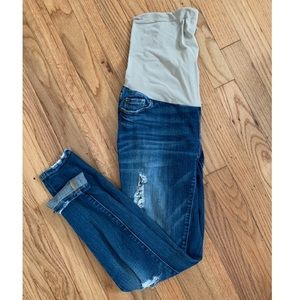 A Pea in the Pod Distressed Maternity Skinny Jean